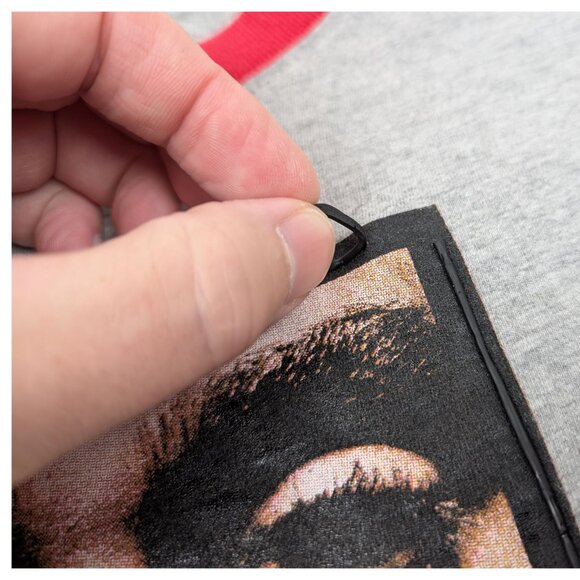 Vintage Makaveli Brand Tupac 2Pac Shirt 00s Y2K Gray Ringer Sz Tag XL (Fit L) - Picture 3 of 8